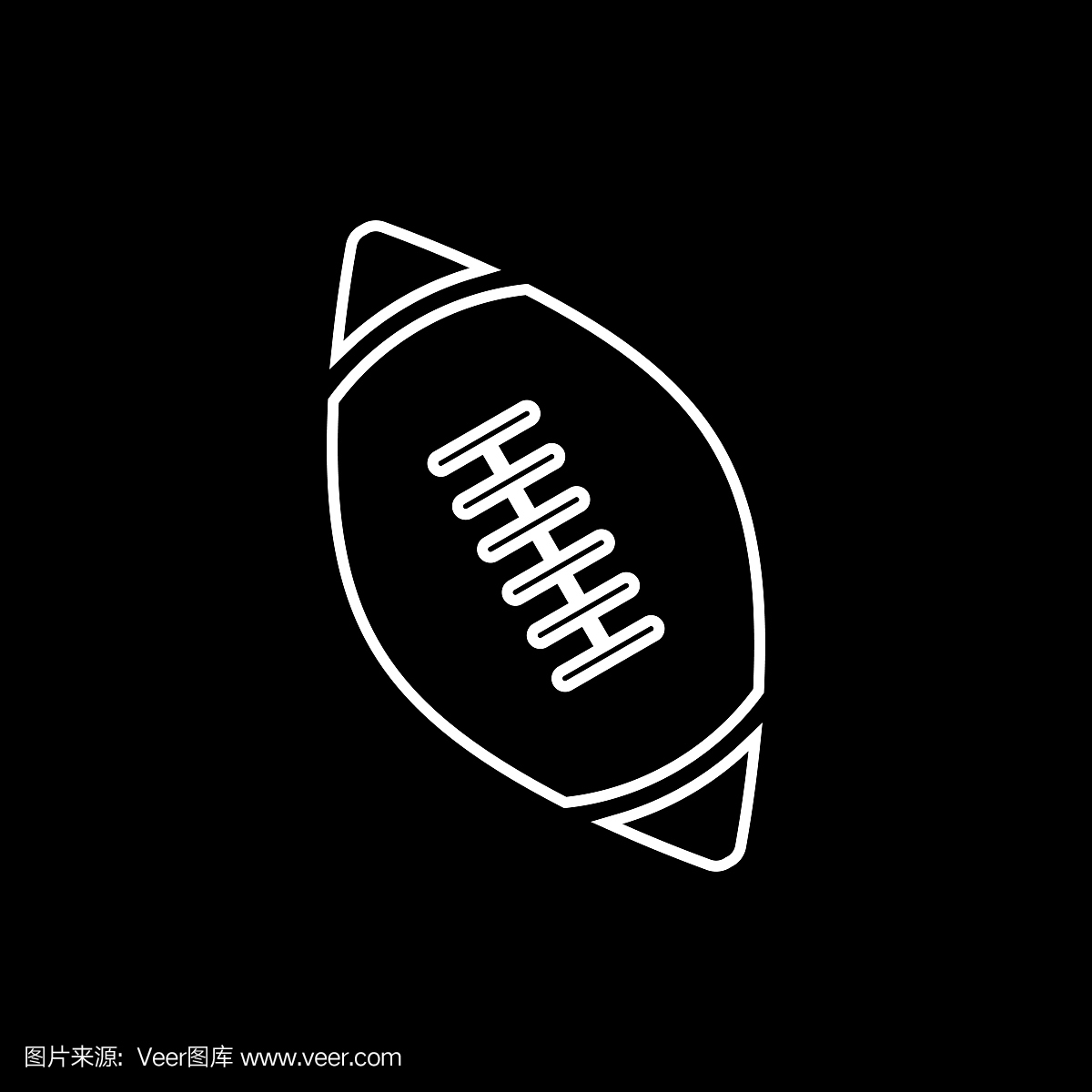 美式足球矢量图标球